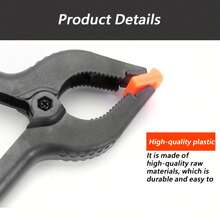 3pcs Muslin Backdrop Clips, Photography Studio Background, Canvas, Artwork, Woodworking Clamps Or Home Use, Studio Equipment, Art Display, Multipurpose Clips - Black - View 11