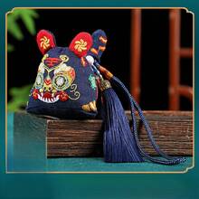 Little Tiger Peace Amulet  Style Sachet Wormwood Embroidered Pouch Portable Pendant Five Poisons Sachet Festival Gift - Lucky Tiger Dark Blue - View 8