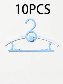 10 paquete de perchas de plástico para ropa de niños para el armario de la guardería, ahorro de espacio, antideslizantes, extensibles, para niños pequeños de 11-14", perchas ajustables de uso pesado para ropa de bebé a granel, de colores variados - Multicolor - Ver 9