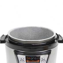 Be pro Chef Cubeta Cerámica Universal 6L Bepro Chef Ceratech para Olla a Presión Programable Recambio Antiadherente Ceramico Mayor Espesor Libre de Fluorocarbonos - Gris - Ver 2