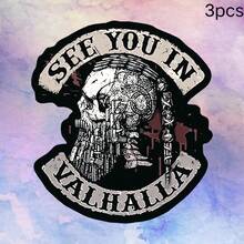 1pc/3pcs Unique Vaha Skull Stickers - For - Trucks - Laptops - Suitcases - Bumpers - Window Table Prints - Multicolor - View 10