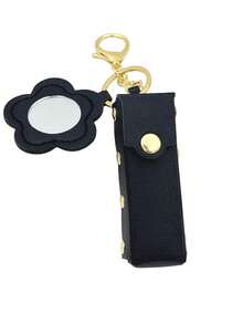 1pc Mini Lipstick Case With Mirror, Portable Pu Leather Keychain Lipstick Holder - Pink Makeup Bag Make Up Organizer Lipstick Holder Gift For Thanksgiving For Girl Women Mom Lipstick Pouch Women Gifts Girl Gifts Girlfriend Gifts. 1pc Solid Color PU Leather Lipstick Holder Bag With Heart Shaped Mirror Women's Makeup Keychains.,Gifts For Women,Christmas Gifts,Gift Ideas For Women