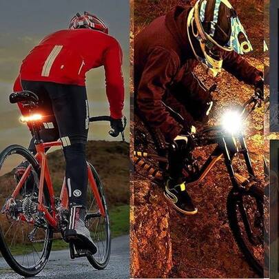 Bike Light Set ,USB - Rechargeable Lights,Easy To Install, Lights With Multiple Lighting Modes,DIBMS Ebike , Rechargeable Bicycle Light IPX5 Waterproof ,6 Light Modes, Super Bright Bike Lights Lumen Super Bright Bikelights Smart Bikelights-Bike Accessories\Bike Light\Flashlight\Bikebike Stuff