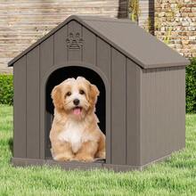 Dog House Outdoor Indoor, Weatherproof Insulated Dog House With Elevated Floor And Air Vents For Small To Medium Dogs,Easy Clean And Assemble (Grey1, 26.18''L * 24.02''W * 25.98''H) - 灰色1 - 查看 1