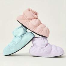 Giày tập nhảy cổ thấp, giày ba lê khởi động và giày đế mềm dày và mềm mại vào mùa đông, thích hợp cho việc luyện tập hàng ngày và biểu diễn trên sân khấu. - màu đen - Xem 6