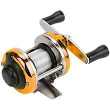 VGEBY Carrete de Pesca, Carrete de Pesca de fundición de Hielo de Metal Rueda giratoria de Pesca con Alambre para Agua Salada Agua Dulce XZQY - Como se muestra la foto - Ver 2