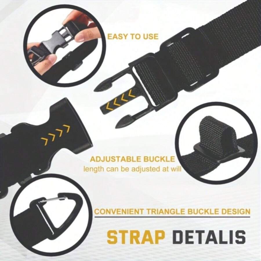 1/3/7pcs Adjustable Triangular Buckle Straps, Multifunctional Heavy Duty Storage Belts, Cable Organizer - Multicolor - View 1