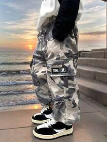 Young Boy Summer Lightweight Loose Ankle-Tied Casual Pants