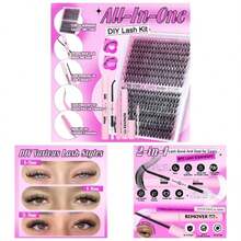 Individual Lashes 320pcs Lash Clusters 40D 9 - 16mm Mix Lash Extension D Curly Eyelash Clusters Eyelash Extension Wispy Cluster Lashes Self Application By 40D - 0.07D, 9 - 16mix - 30D+40D套件 - 查看 2