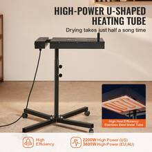 Secadora flash , secadora flash de 18 x 25 pulgadas para serigrafía, control de temperatura de 0 a 750 ℉, secadora de serigrafía de alta potencia con soporte de altura ajustable, rotación de 360°, máquina de curado de camisetas - 18 x 25 pulgadas 0 a 750℉ - Ver 2