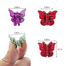 Bộ 20 kẹp tóc hình bướm bằng nhựa nhiều màu sắc, phụ kiện tóc thời trang thích hợp để đeo hàng ngày, hẹn hò, kẹp tóc mini dễ thương, kẹp tóc thời trang thanh lịch - Ombre - Xem 2