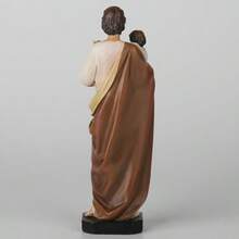 BC Catholic St. Joseph And Child Jesus Statue Catholic Saint Figure Religious Gift For Father's Day Inspirational Indoor Home Decor 6 Inches H Hand Painted By Buildclassic - 6吋高 - 查看 7