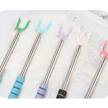 1pc Stainless Steel Retractable Clothes Hanger, Mini Collapsible Drying Rack With Expandable Design, Convenient For Hanging Clothes And Laundry Line