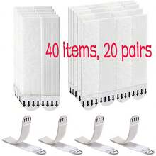 80 Items /40pairs Heavy Duty Picture Hanging Strips, Damage Free Wall Hooks For Frames & Home Decor