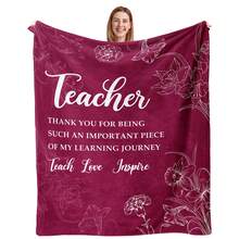 Teacher Appreciation Gifts , Best Teachers Day Gifts From Student, End Of Year Teachers Gift Idea, Teacher Gifts For Graduation Birthday Back To School Blanket,Super Soft Flannel Printed  Blanket,As Birthday Gifts, Family, Wedding, Souvenir Blankets, Polyester Blankets Suitable For All Seasons, Washable, Machine Washable, Lightweight, Breathable, Comfortable, Warm, Unique, 280gsm For Him, Her Personalized Ideal Gifts For Her, Him,  Perfect Nap, Camping, Travel, Home, Daily Life, Office Decoration, Birthday, Anniversary, Valentine's Day, Thanksgiving, Christmas, Halloween, Mother's Day, Father's Day, Wedding, New Year Gifts ,Sofa,Bed,Car,Bedroom,Living Room,Office,  Outdoor Camping, Beach,Wall Decoration - 多色20 - 查看 1