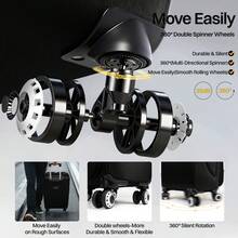 Softside Luggage Set,Expandable Luggage For Extra Capacity,Large Capacity Family Suitcase,Lightweight Waterpoof Resistant Polyester,20inch+28inch,20inch+24inch+28inch - BLACK/BURGUNDY - 查看 5