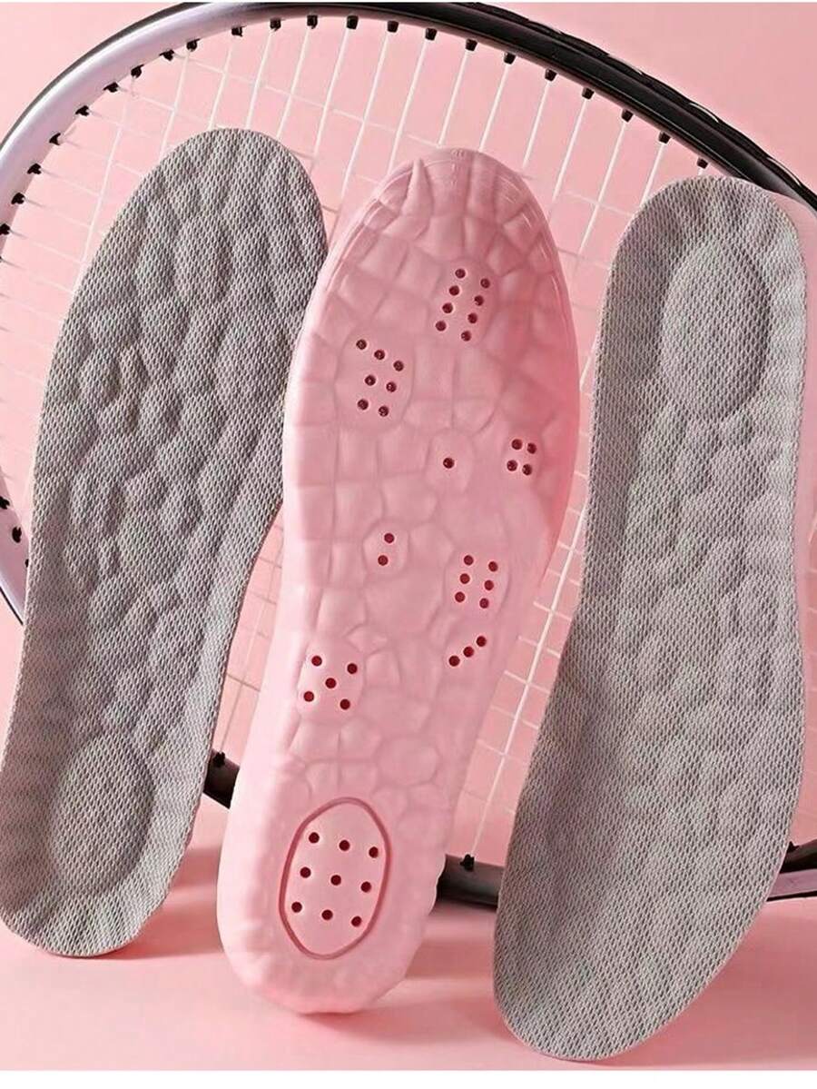 1 pereche de branțuri interioare simple gri, tip nor, moi, respirabile, confortabile, care absorb umezeala, inodor, potrivite pentru studenți, adolescenți, sport, absorbante de șocuri, elastice, flexibile, unisex, potrivite pentru alergare, baschet, ținute casual, studenți, diverse ocazii, pot fi asortate cu pantofi sport, casual și pantofi sport. - Multicolor - Vizualizare 1