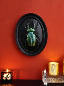 1件彩色甲虫系列装饰挂件,黑色椭圆形甲虫造型ABS树脂手工工艺品墙饰,昆虫爱好者、昆虫博物馆、主题派对装饰、家居墙饰的理想之选 - 彩色 - 查看 8