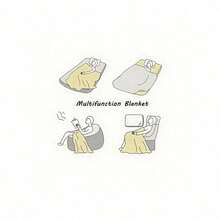 Nap Blanket P-Plim P-Plims Lovely Warm Knee Bed Fleece Camping Custom Sofa Winter   Fluffy Soft Blankets Microfiber Bedding - 黑色 - 查看 3