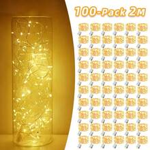 30 Pack Fairy Light String Lights 6.5ft 20 Led Waterproof Christmas Lights, Silver Wire Fireflies, Stars And Moon Lights, Bedroom DIY, Party, Wedding, Christmas, Birthday, Garden DIY Decoration - 彩色 - 查看 14