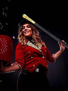 1PC Skeleteen Gold Costume Walking Cane – Elegant Prop Stick Dress Pimp Canes Costume Accessories,Cosplay Props, Holiday Costume Props, Carnival Props - Multicolor - View 4