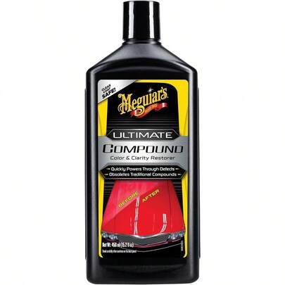 Meguiar's Ultimate Polishing Compound Perfect Clarity Glass Polishing Compound MicroAbrasive Technology For Deep Cleaning Professional Polishing And Finishing Compound 450 Ml