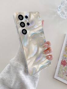 1pc Minimalist Colorful Marble Pattern Transparent Soft TPU Phone Case, Anti-Scratch Anti-Fingerprint Protective Cover With Camera Lens Protection, Compatible With Apple, Nothing, Compatible With Pixel, Compatible With INFINIX, Compatible With Redmi - Multicolor - View 6