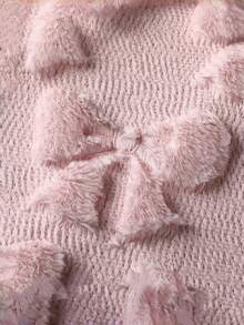 1 pieza Juego de Funda de Almohada Decorativa con Lazo, Funda de Almohada Suave y Esponjosa con Decoración de Lazo, Adecuada para Cama, Sofá, Sillón, Ideal para Decoración de Habitación, Día de San Valentín, Otoño/Invierno