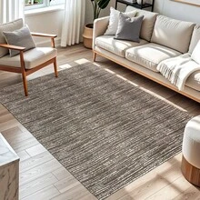 Living Room Rug 2.00 X 1.40m Non-Slip Mixed Handmade Jacquard Beige Brown - 鏽棕色 - 查看 3