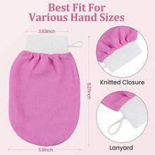 2 Pairs Deep Exfoliating Gloves, Smooth & Radiant - Body Scrub Bath & Shower - Cleanse & Remove Dead Skin - Gentle Yet Effective Exfoliating Gloves, Korean Exfoliating Gloves, Visibly Removes Dead Skin Made Of 100% Rayon Fiber (2/1pc) - Multicolor - View 2
