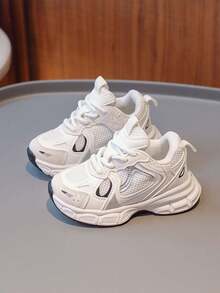 1 Pair Kids' Fashion Sneakers, 2026 Spring/Autumn New Boys' Mesh Breathable Sports Running Shoes, Girls' Casual Shoes, Student Sneakers