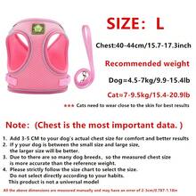 One Set Pet Chest & Back Strap With Leash For Cat And Dog, Suitable For Four Seasons, Small/medium Size, Vest Style Anti-choke Dog Leash, Outdoor Walk Comfortable Mesh With Adjustable Reflective Cat Vest Chest & Back Strap - Pink - View 16