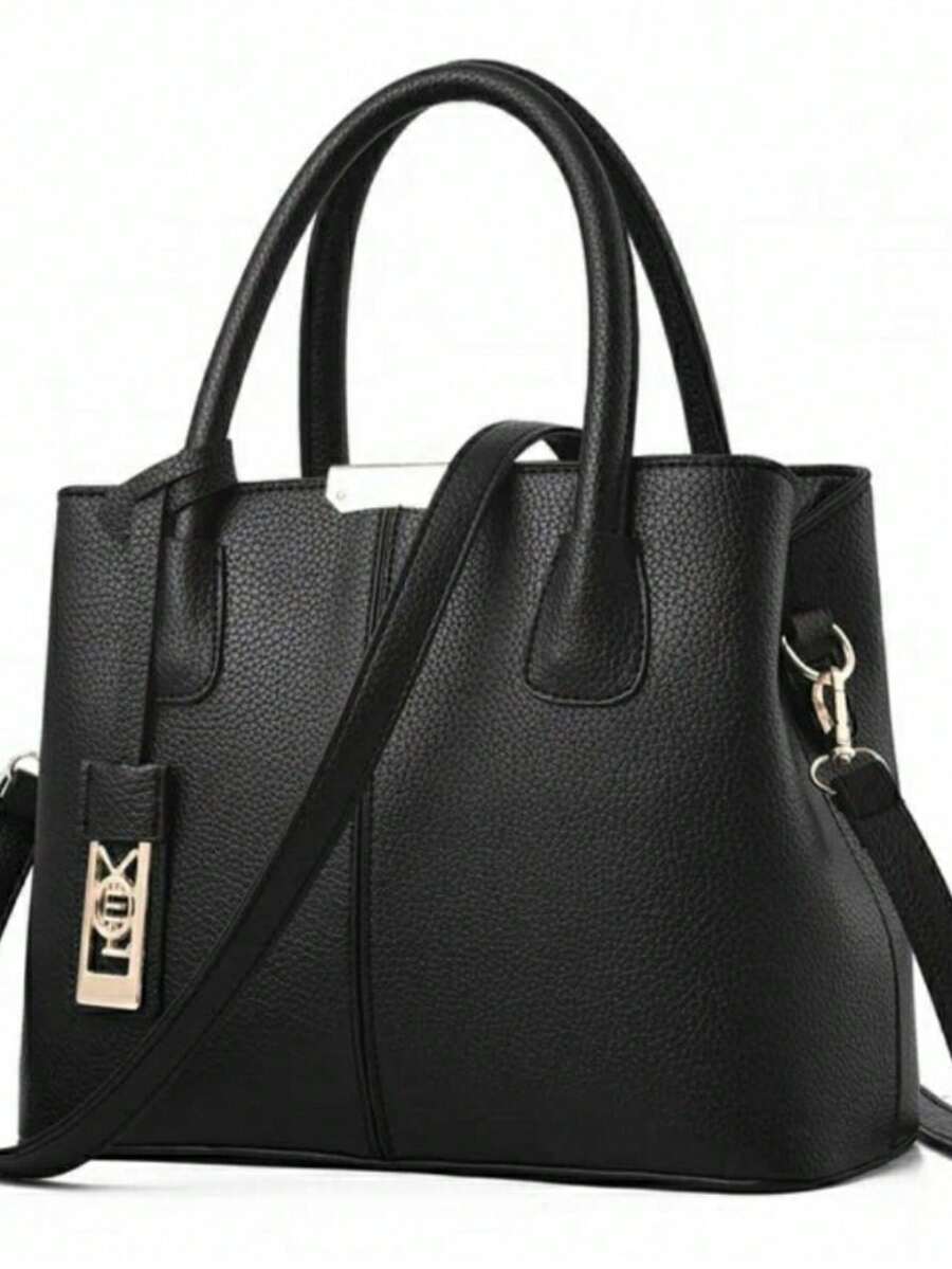 Casual Reinforced Shoulder/Hand Trunk Bag - Black - View 1