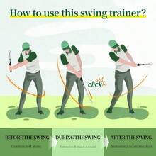 Retractable Swing Training Aid, Portable Swing Trainer Warm Right - Handed Click Stick Grip Trainer With Rhythm Click Sound, Accessories Beginners, Indoor Outdoor Practice - ban đầu - Xem 3