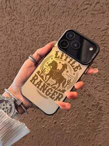 1 Piece Shockproof TPU Full Body Phone Case With Boy Rider Horse Pattern Wearing Cowboy Hat, Cactus And Stars, LITTLE RANGER Text For Cowboy Style Lovers. Case For IPhone 17/16/15/14/13/12/11/Plus/Pro/Pro Max/Air, Galaxy S25/S24/S23/S22/S21/FE/Plus/Ultra Series. Waterproof, Drop And Scratch Resistant. Gifts For Women And Men. Nationwide Shipping. - 彩色 - 查看 3