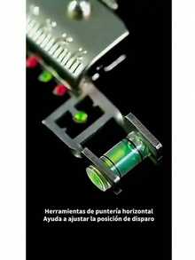 Tirachinas de francotirador 98k de metal con funciones de mira horizontal y luz roja, para práctica de caza y tiro al aire libre, juguete portátil,Incluye 1 lanzacohetes de acero inoxidable, 5 pares de correas, 200 proyectiles metálicos, 600 proyectiles de barro y 1 mira láser - Gris - Ver 9