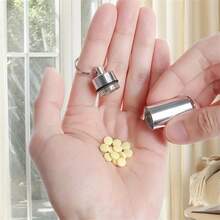 6PCS Waterproof Stainless Steel Medicine Bottle With Sealed Medicine Cylinder And Mini Pillbox - Safely Store Medication Anytime - Multicolor - View 4