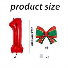 Kit arco di palloncini natalizi - palloncini rossi e dorati con fiocco natalizio a righe, palloncini in poliestere e foil, per compleanno, matrimonio, decorazione natalizia, feste invernali, forniture per feste di Natale