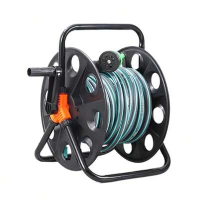 Diyeeni Garden Hose Reel 164.0ft Iron ABS Water Hose Reel Water Hose Holder For 1 2 Inch Water Pipe Outside Garden Car Lawn Yard Heavy Duty