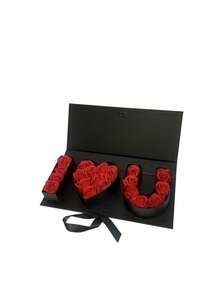 1 Stück "Ich liebe dich" Blumen Buchstaben Kombination Geschenkbox, Papier Blumen Präsentationsbox, geeignet für besondere Anlässe, in verschiedenen Farben erhältlich, elegantes Design, Feiertagsparty Zubehör - Verschiedenfarbig - Übersicht 5