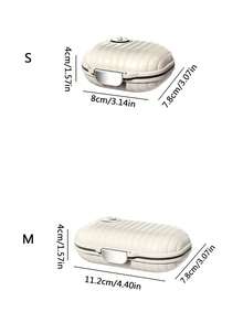 1pc Portable Shell Shaped Pill Case, Modern PET Medicine Storage Box, Suitable For Home Use, Essential For Holidays And Travel - White - View 12