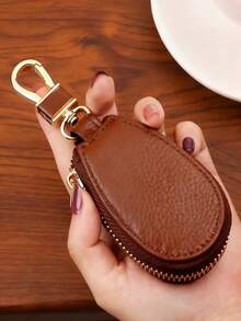 Portable Fashion Pu Car Key Bag Large Capacity Key Bag Double Waist Hanging Universal Zipper Key Bag Key Bag For Men And Women Key Bag Key Bag With Key Ring And Key Chain Bag For Women Mini Wallet, Teacher's Day, Valentine's Day, Birthday,Christmas Gifts,Ramadan. - Multicolor - View 10