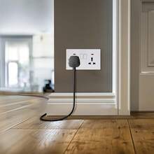 White Universal Wall Electrical Socket,UK Standard Power Socket 13A Dual USB Plug Type-C Wall Outlet - White - View 3