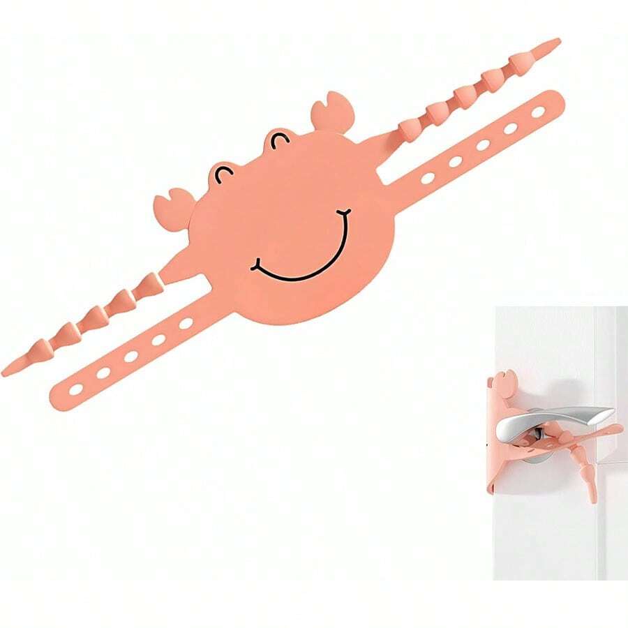 Soft Cartoon Door Quiet Lock Set Cushion Pad, Adjustable Silicone Door Latch Cover, For Noise Reduction, Soft & Comfortable, Suitable For Sleepers And Pets - Fits Most Doors, Home, Library, School Or Daycare - Multicolor - View 1