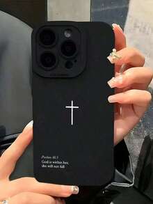Psalm 46:5 Cross Christian Stylish Phone Case, Compatible With IPhone & GalaxyFOR-YOUR-BELOVED-PHONE Christmas Gifts Christmas Gifts - 1pc - 查看 7