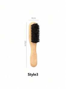 Unisex Boar Bristle Hair & Beard Brush - Fragrance-Free Professional Hairstyling Brush, Suitable For Thick/Thin Hair, Can Clean Ombre Hair And Trim, Create Smooth Hairstyles