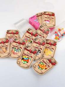 24pcs Valentine's Day Greeting Cards, Valentine's Day Candy Bags Set, Fun Valentine's Day Exchange Cards, Cute Candy & Sweets Gift Bags, Suitable For School Exchange Parties, Valentine's Day Gifts, Mason Jar Valentine's Day Cards, Valentine's Day Cards, Valentine's Day Decorations, Valentine's Day Gifts - Multicolor - View 3