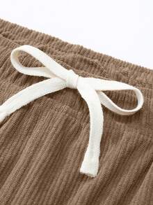 两件套加大码男士灯芯绒直筒裤，休闲纯色宽松版型长裤，适合春秋季穿着。 - 彩色 - 查看 6