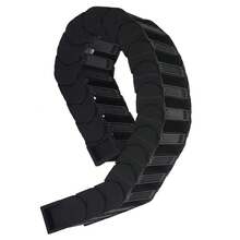 Cadena De Arrastre Del Porta Cables Ruteo Cableado 0.7m Cadena de arrastre del porta cables 0.7M, de nylon reforzado, alta elasticidad y resistencia a la abrasión, para rodear y guiar cables eléctricos flexibles - Negro - Ver 9