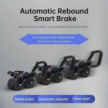 2025 New Abdominal Roller With Timer And Knee Pad - Automatic Rebound Abdominal Exercise Equipment, With Elbow Support, Non Slip Pedal, Ergonomic Design, Used For Core Strength Training, Home Gym And Body Relaxation - Unisex, Sports Accessories, Fashionable Sports Equipment, Sturdy Structure, Fitness Enthusiasts, Compact Design, Durable Materials, Male And Female - 黑色 - 查看 7